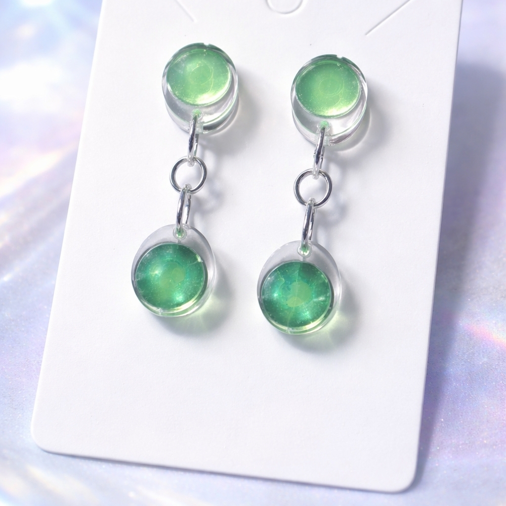 Elegant Green Dangle Earrings
